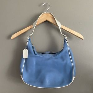 Coach Zoe hobo shoulder bag - light blue/white